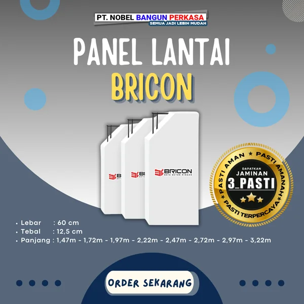 Panel Lantai Bricon Pengganti Cor Dak Konvensional Surabaya Sidoarjo Pengiriman ke Seluruh Indonesia