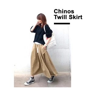 Chinos Twill Skirt Woman Fashion