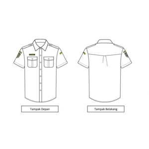 Seragam Kerja PDH Atasan 1 Set Emblem  