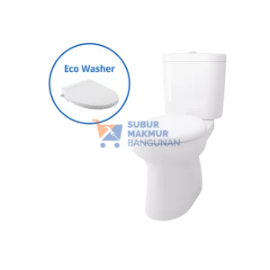 Closet Duduk Putih+Eco Washer  Toto Cw421j