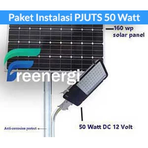 Paket Instalasi Lampu Jalan Pju Tenaga Surya 50 Watt Pjuts Freenergi