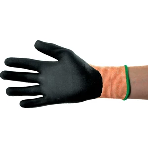 Cut Resistant Gloves Nitrile Foam Coated Orange/Black Size 8