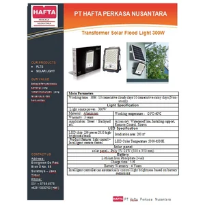 Lampu Outdoor Tenaga Surya Transformer Flood 300W