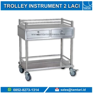  Trolley Instrument 2 Laci - Troli Makanan - Troli Obat