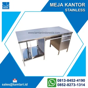 Meja Kantor Stainless P120 X  L60 X T60 Cm