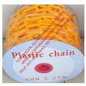 RANTAI PLASTIK  PLASTIC CHAIN KUNING 8MM 25MTR