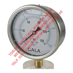 GALA S SERIES STAINLESS STEEEL PRESSURE GAUGE PENGUKUR TEKANAN