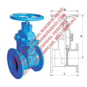 WEFLO FIG3243 NRS GATE VALVE FLANGE PN16 BODY DI NSF WRAS APPROVED