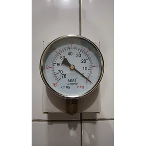 GMT -76CMHG ~ 0 DIAL 100MM DRAT 1/2" MANOMETER VACUM PRESSURE GAUGE