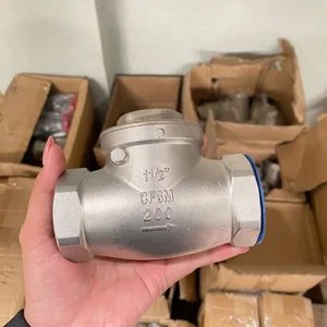 OAKON  CF8M SS316 CLASS200 SWING CHECK VALVE STAINLESS STEEL SCREW END