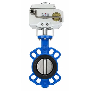 OAKON  BUTTERFLY VALVE WAFER ELECTRIC ACTUATOR TYPE PN16 DUCTILE IRON