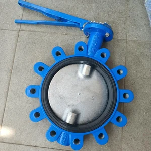 WEFLO 10INCH  LUG BUTTERFLY VALVE FIG2502L LEVER DISC DI WAFER TYPE BODY CI FLANGE END PN16