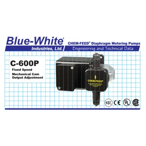 Blue White Peristaltic Dosing Mesin Pompa Kimia Chem-Feed C-600P