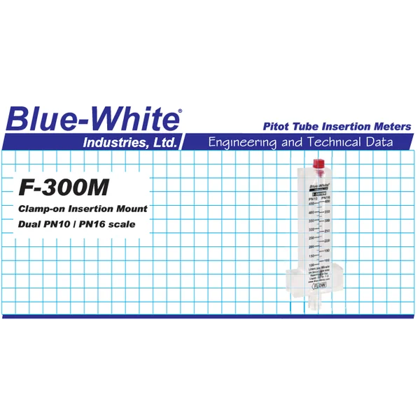 Blue White Peristaltic Dosing Pump  Digimeter F-300 Series Machined Acrylic Flowmeters