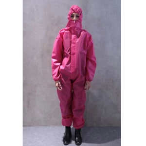 Baju Hazmat Suite (Coverall) Bahan Spun Bond 100 Gram - Pink
