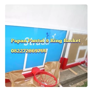 Papan Pantul Basket  Fiberglass Papan Pantul Basket Ring Basket Per 2