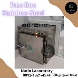 Pass Box Stainless Steel 40x40x40 cm Listrik+Lampu UVC+Lampu TL+Interlock Door