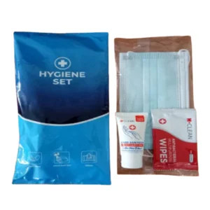 Hygiene Set Package A (Pouch-H-Clean Hand Sanitizer 30 Ml-Wipes Antibacterial Alcohol-Mask)