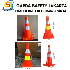 B  Traffi Cone 70cm Safety Traffic Cone 70 cm / Kerucut Lalu Lintas 70 cm
