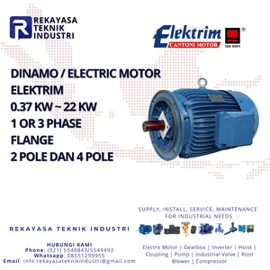 DINAMO LISTRIK / MOTOR LISTRIK ELEKTRIM 0.37 KW ~ 22 KW 1 ATAU 3 PHASE FLANGE 2 POLE DAN 4 POLE