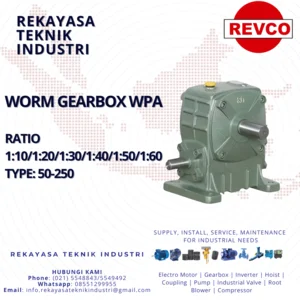 REVCO WORM GEAR WPA TIPE 50 - 250 RATIO 1 : 10/20/30/40/50/60