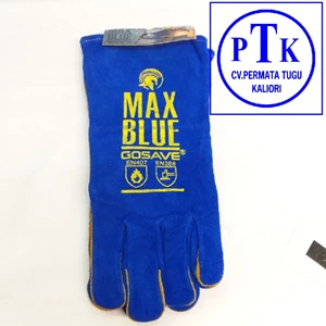 GOSAVE MAX BLUE LEATHER SAFETY GLOVES