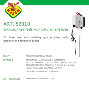 Raasm Hose Reel art no.52010 Enclosed Hose Reel Polyurethane (Selang Gulung) Untuk Udara dan Nitrogen