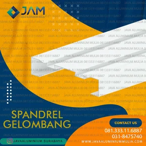 Spandril Lisplang Gelombang Polos Aluminium 8.5 cm Merk Inkalum Warna Putih 6 meter Aluminium Windows Parts