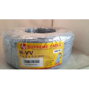 Kabel Telepon Supreme R-VV 1x2x0.6mm 500 Mtr