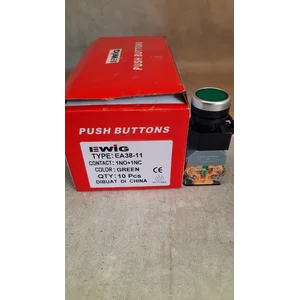 Push Button EA38-11 Green 24VDC 1NO+1NC Ewig