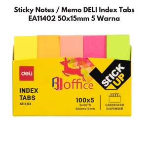 Post It Page Marker Deli A114 / Pembatas Buku Kertas