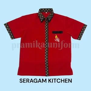 Seragam Kerja  Restoran Kustom Lengan Pendek