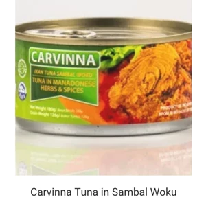 Ikan Kaleng Carvinna Tuna Sambal Woku 180Gr