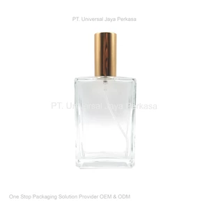 clear perfume bottle with gold color cap cosmetic bottle