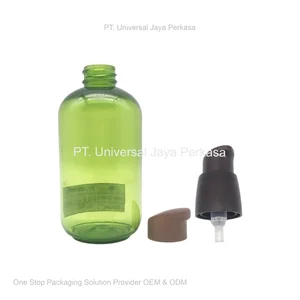 Botol Kosmetik Model Tutup Pump Warna Hijau Elegan