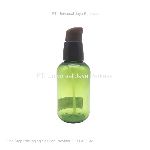Botol Kosmetik Model Tutup Pump Warna Hijau Elegan