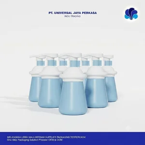 Botol Foam Pump Blue Packaging Kosong Custom untuk Facial Foam Cleanser & Hand Wash