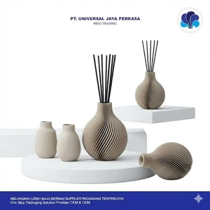 Botol Reed Diffuser Keramik Tekstur Ulir