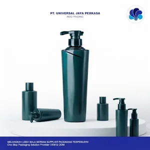Set Botol Kosmetik Hijau Zamrud (Emerald Green) Kemasan Hair Care & Body Care Salon
