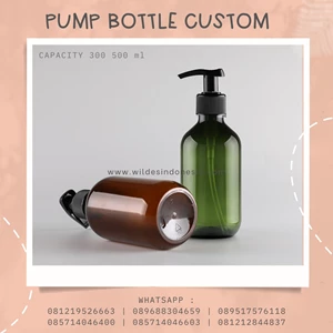 GREEN OR AMBER PET BOTTLES WITH GLOSSY 300ML & 500ML