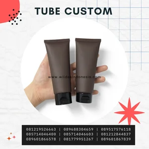 TUBE FLIPTOP COKLAT MATTE DENGAN CAP HITAM GLOSSY 60ML 80ML 100ML