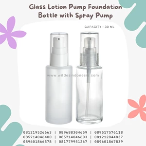 FROSTED OR CLEAR GLASS PUMP BOTTLE 30ML