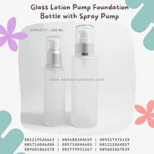 PUMP GLASS BOTTLES WITH SILVER NECK 30ML & 40ML