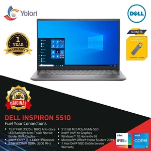 Dell Inspiron 5510 i5-11300H 8GB 512GB Intel Irish Xe Windows 10 + OHS 2019
