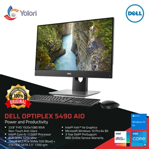 Desktop All in One DELL OPTIPLEX 5490 i5-11500T 8GB 1TB+256GB Intel Irish Windows 10 Pro 3Year
