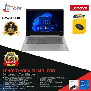 Laptop Notebook Lenovo Yoga Slim 7i Pro 14IAP7 i7-1260P 16GB 1TB SSD Intel Irish Windows 11 OHS 2021