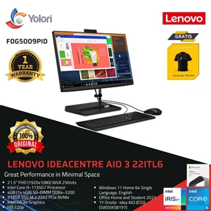 Desktop All in One Lenovo IdeaCentre AIO 3 22ITL6 i5-1135G7 4GB 512GB Intel Iris Xe Windows 11 OHS 2021