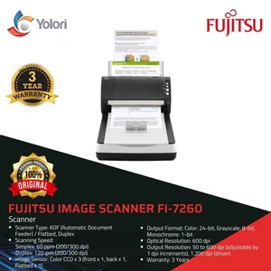 Fujitsu Image Scanner fi-7260 Garansi Resmi Fujitsu