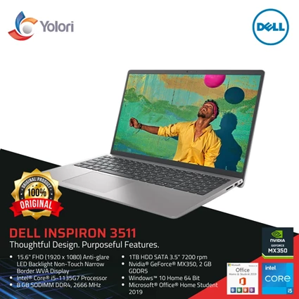 Dari Dell Inspiron 3511 I5-1135G7 8Gb 1Tb Nvidia Mx350 2Gb Windows 10 + Ohs 0