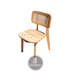 Teak Wood Recta Chair / Rattan Chair / Dining Chair / Office Chair / Hotel Chair / Restaurant / Cafe / Natural / Original Made In Indonesia